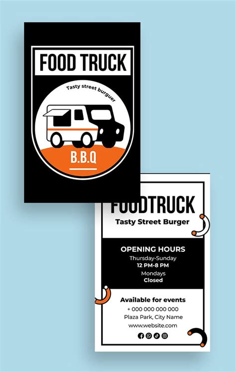 food truck business card maker.